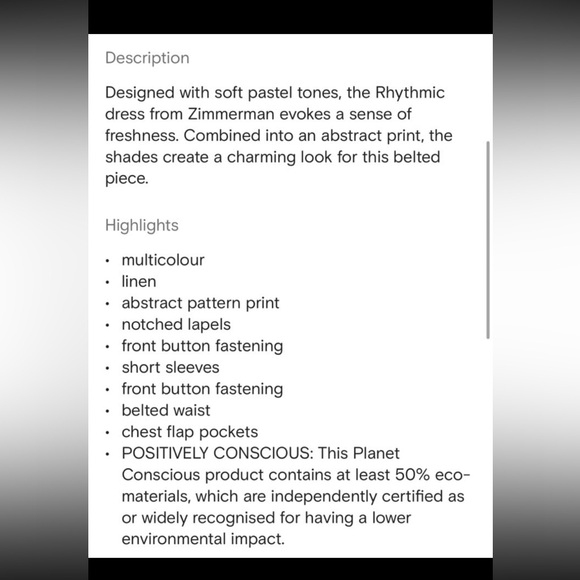 NWT Zimmermann Rhythmic belted shirtdress - Size 1 - Picture 7 of 7